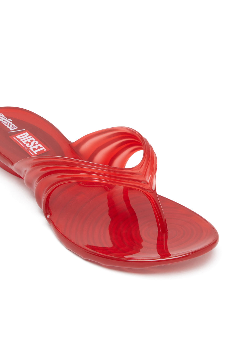 Women's Sculptural flip-flops in Melflex® Red
