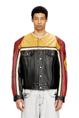 Women's Leather jacket with patch details Multicolor