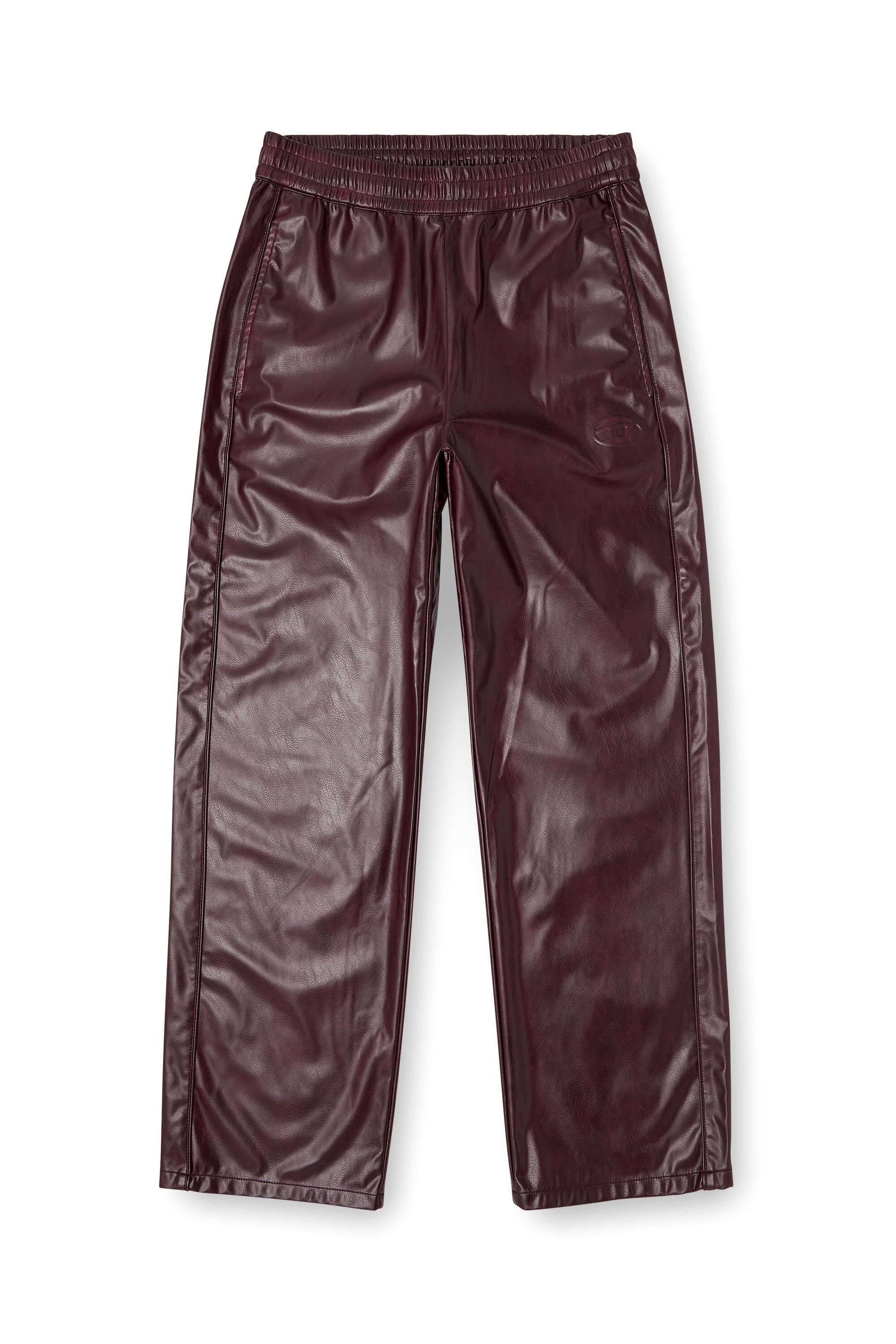 Men's Pants with logo in burgundy Red