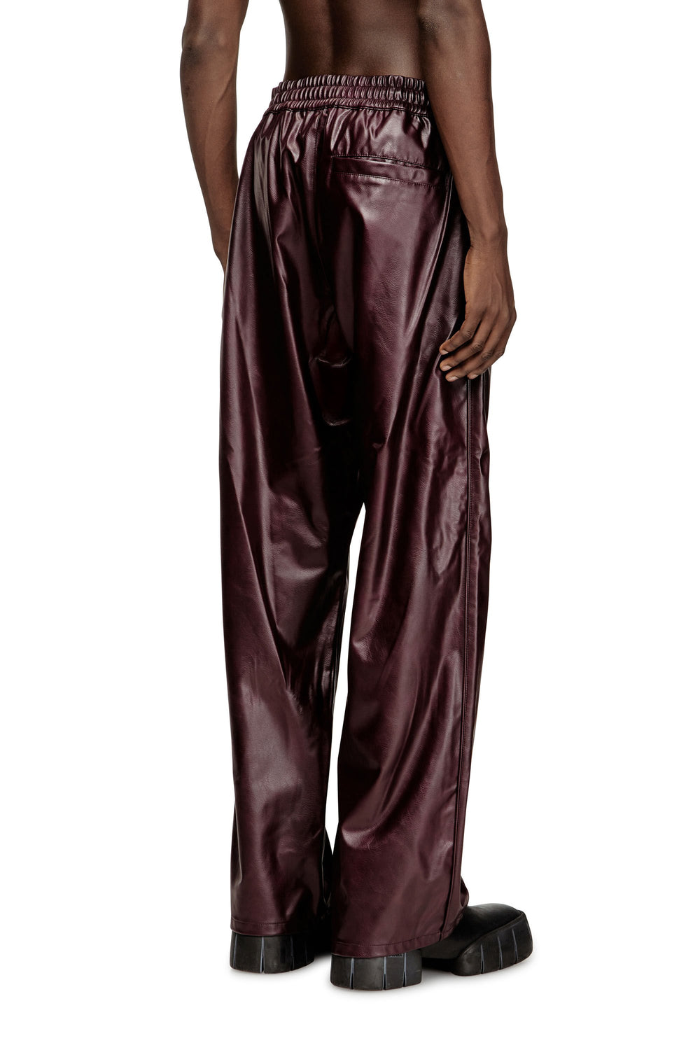 Men's Pants with logo in burgundy Red