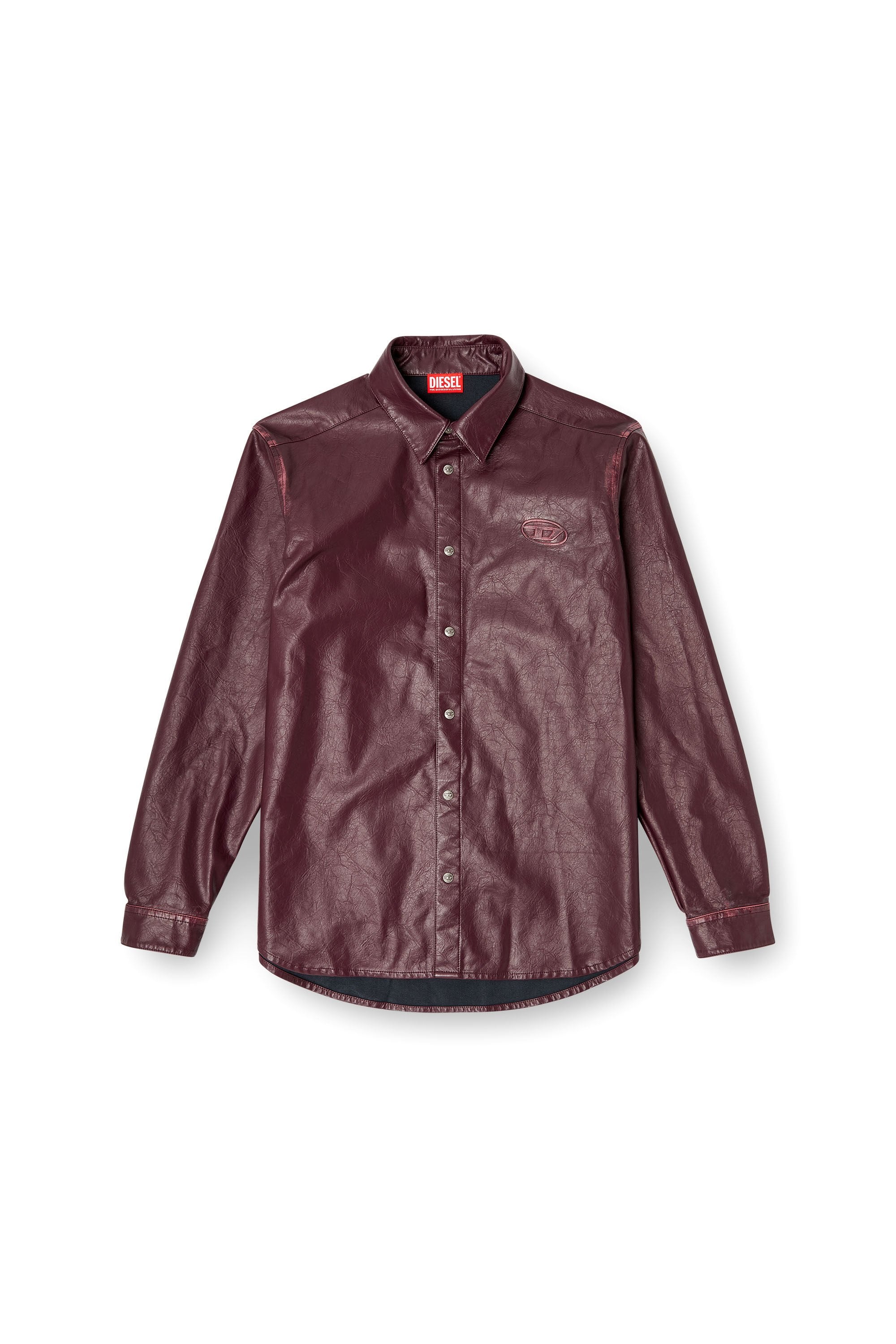 Men's Shirt with logo in burgundy Red