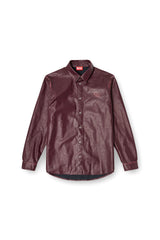 Men's Shirt with logo in burgundy Red