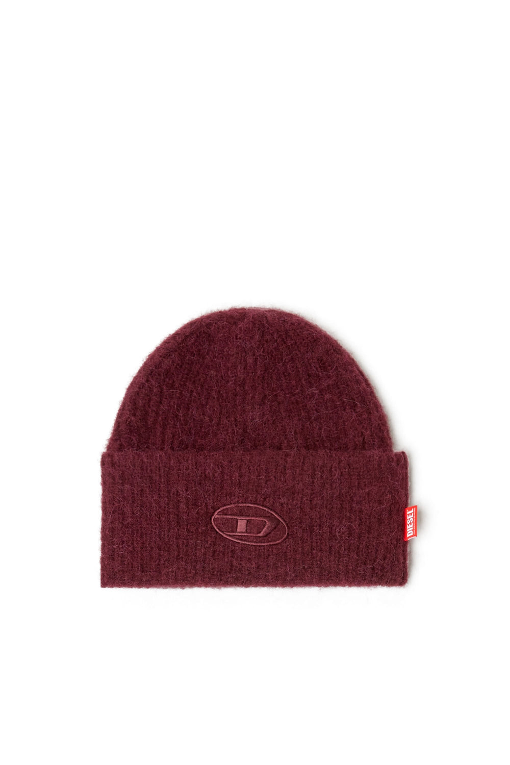 Women's Burgundy beanie with Oval D embroidery Red