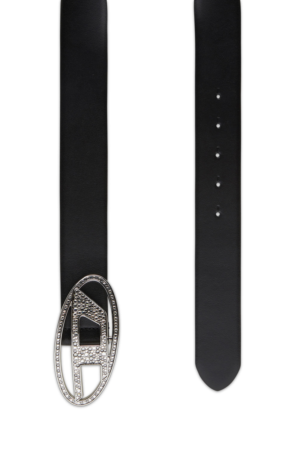 B-1DR STRASS - logo belt with strass Black