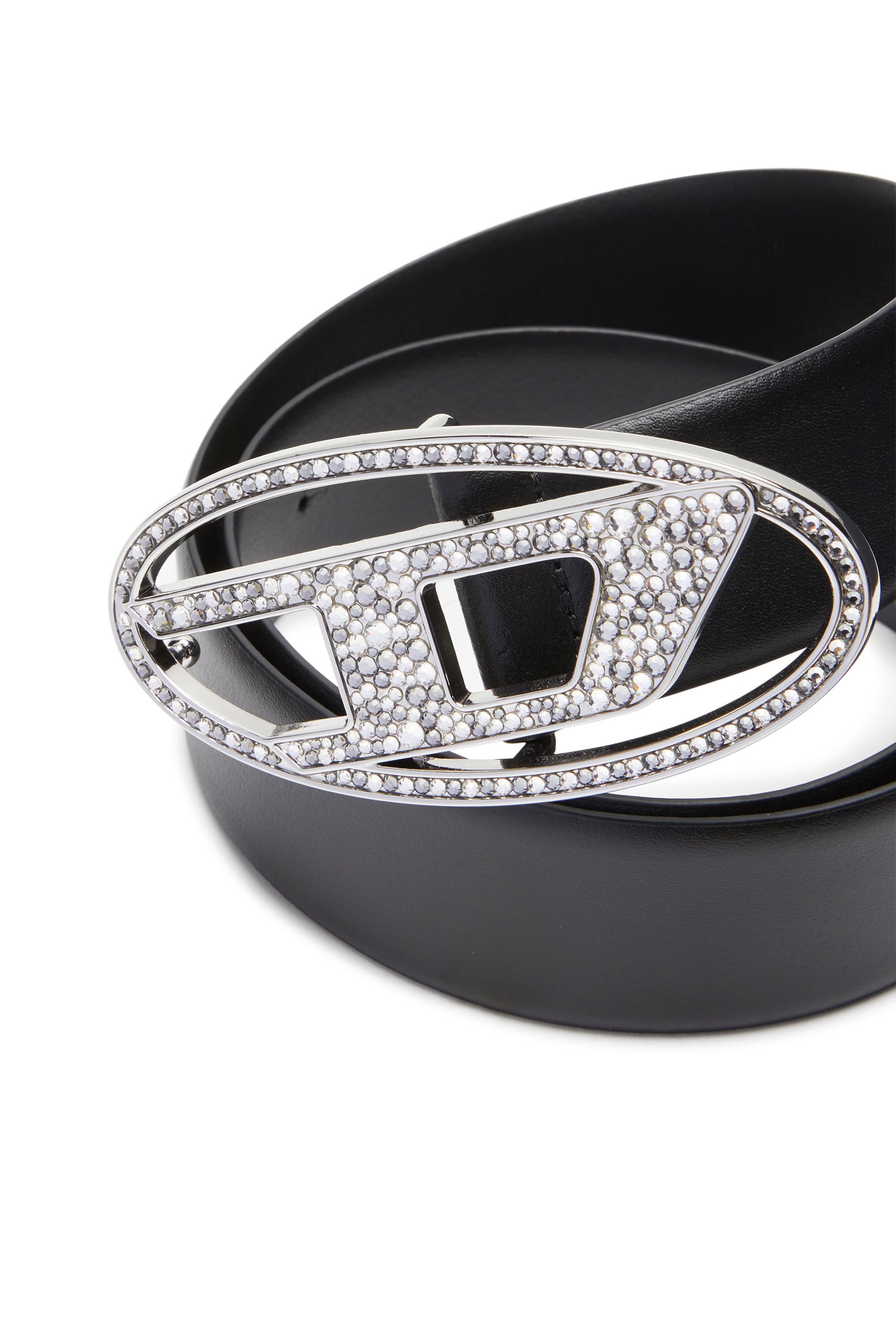 B-1DR STRASS - logo belt with strass Black