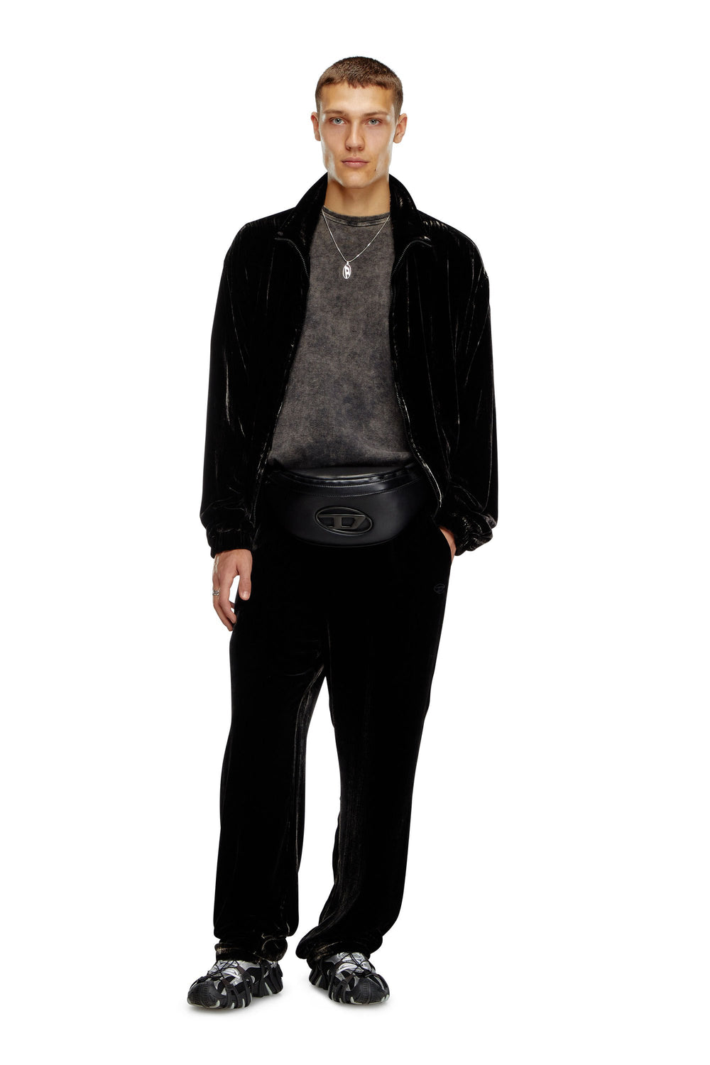 Women's Holi-D Belt Bag M in PU and neoprene Black