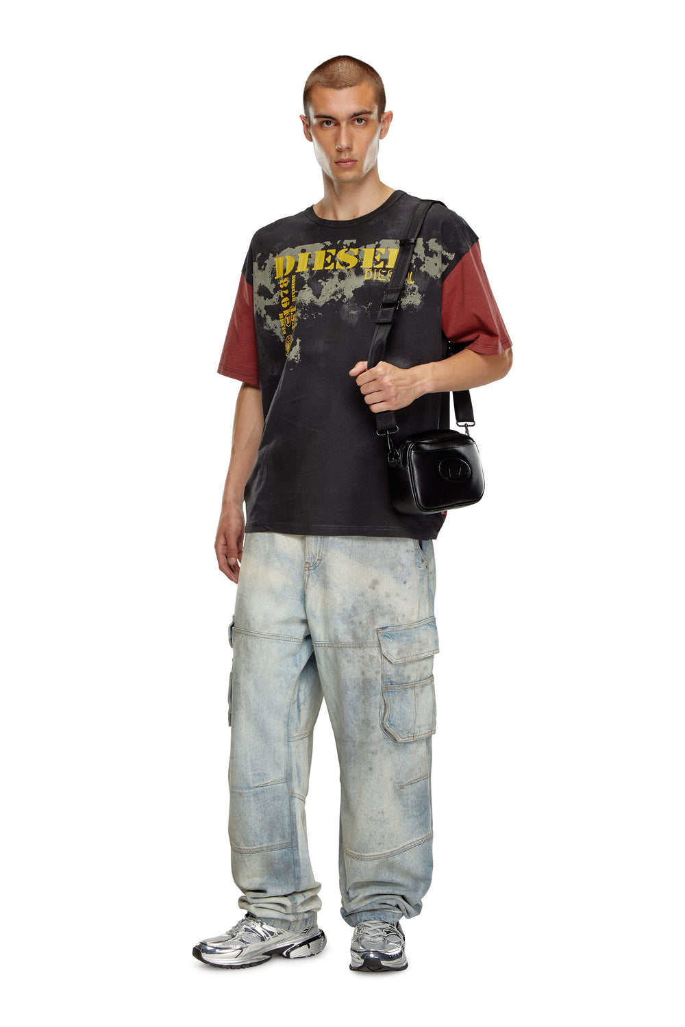 Men's Holi-D-Camera bag in neoprene and PU Black