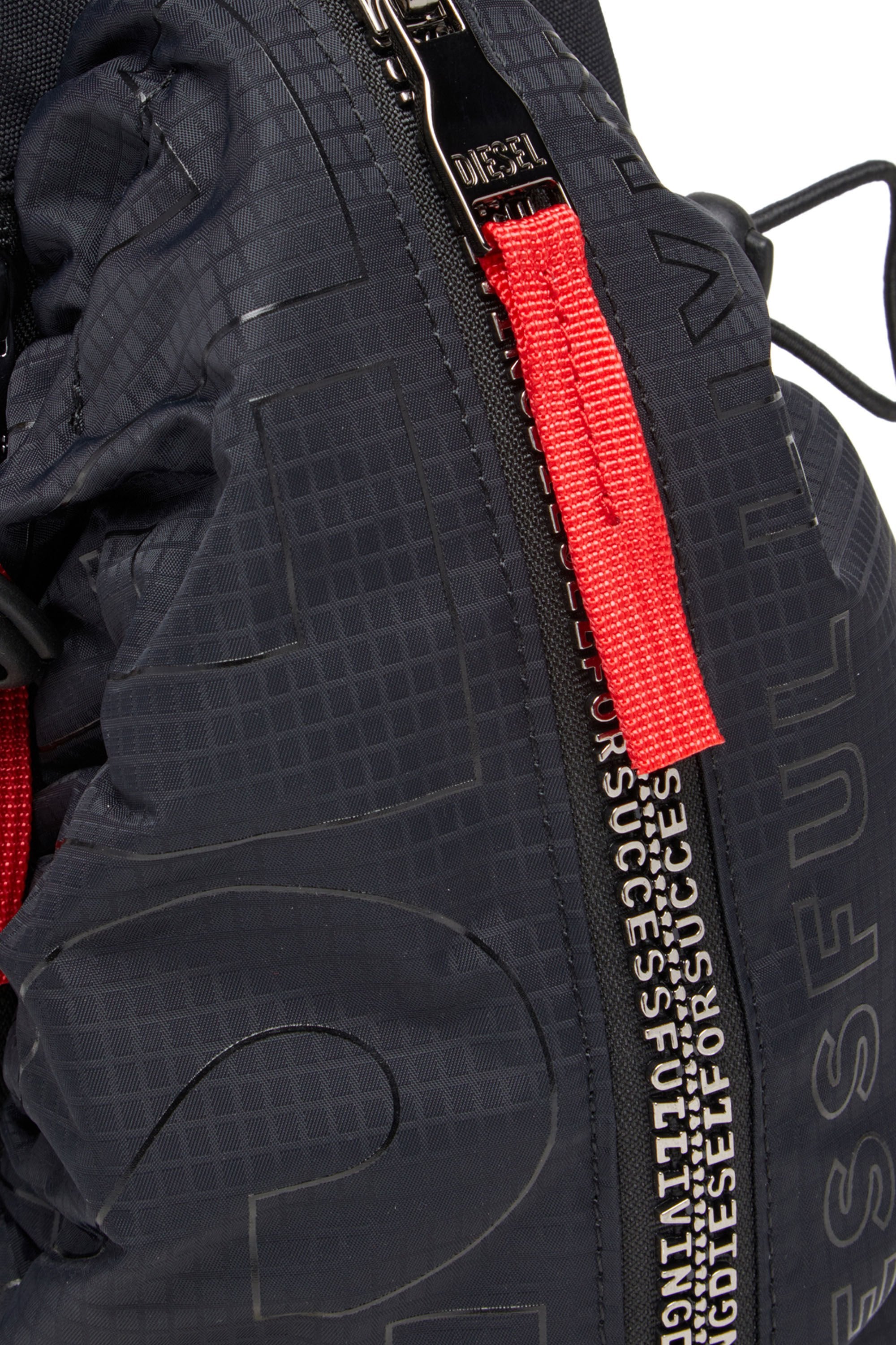 Men's Zip-D-Sling bag in check-jacquard shell Black