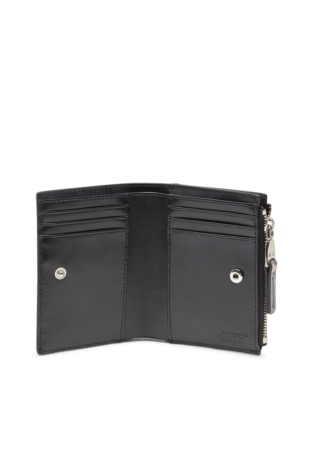 Women's Small wallet in printed glossy PU White