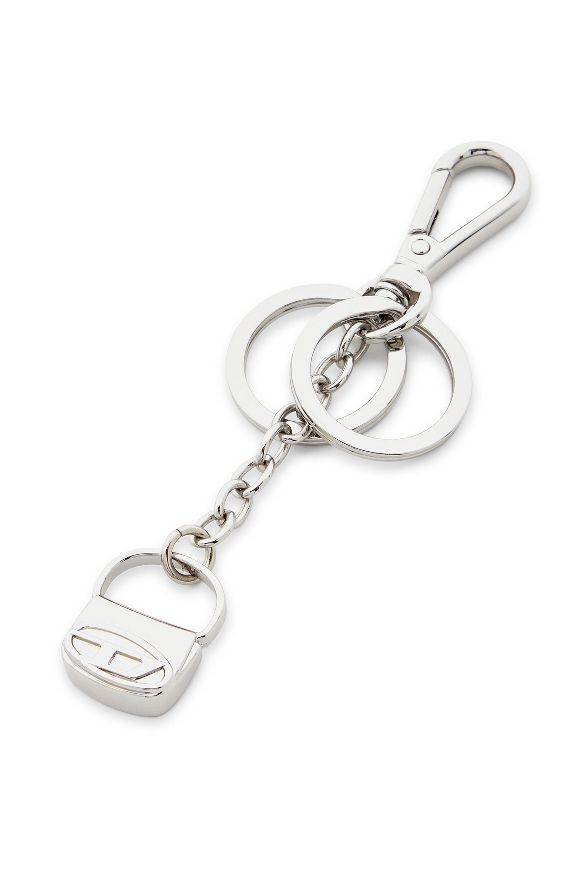 Women's Metal keyring with 1DR bag charm Silver