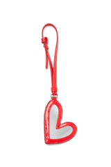Women's Heart charm with logo in metal Red