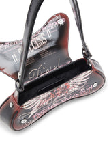 Women's Play-Shoulder bag in printed glossy PU Multicolor