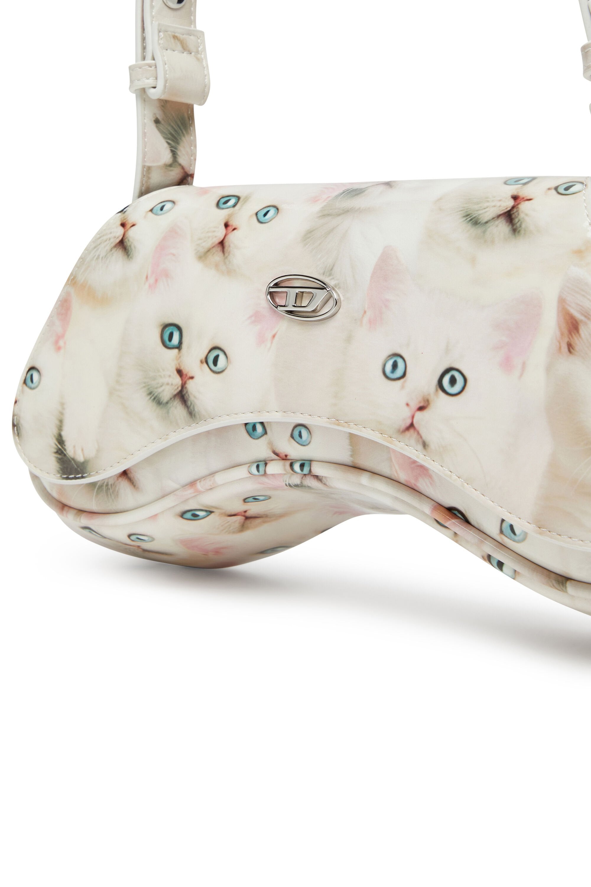 Women's Play-Shoulder bag in printed glossy PU Multicolor