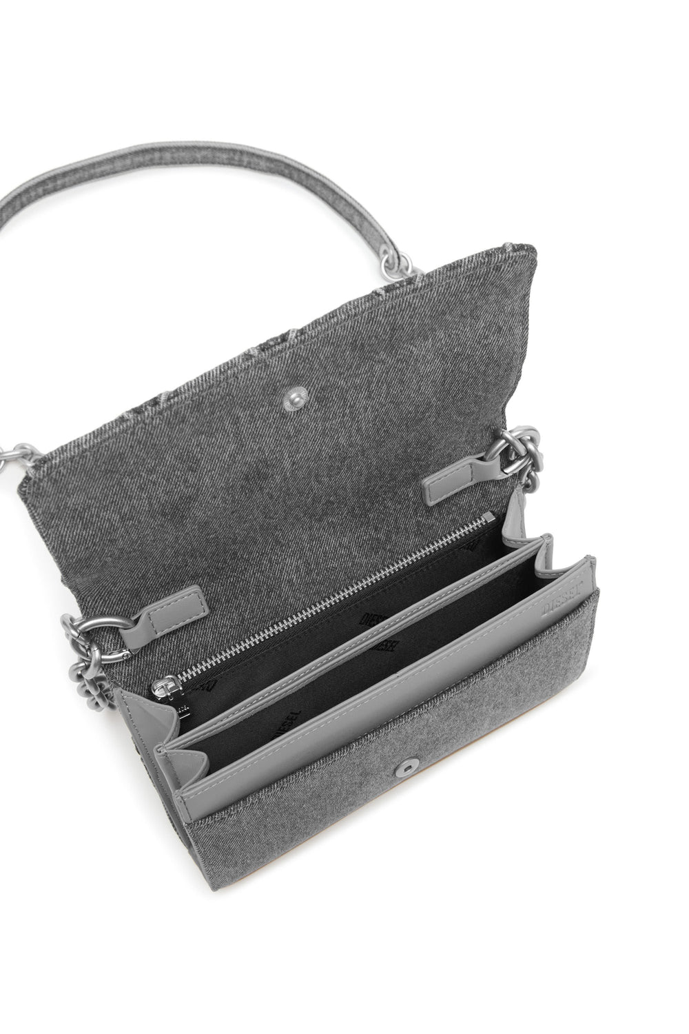 Women's Wallet purse in argyle quilted denim Blue