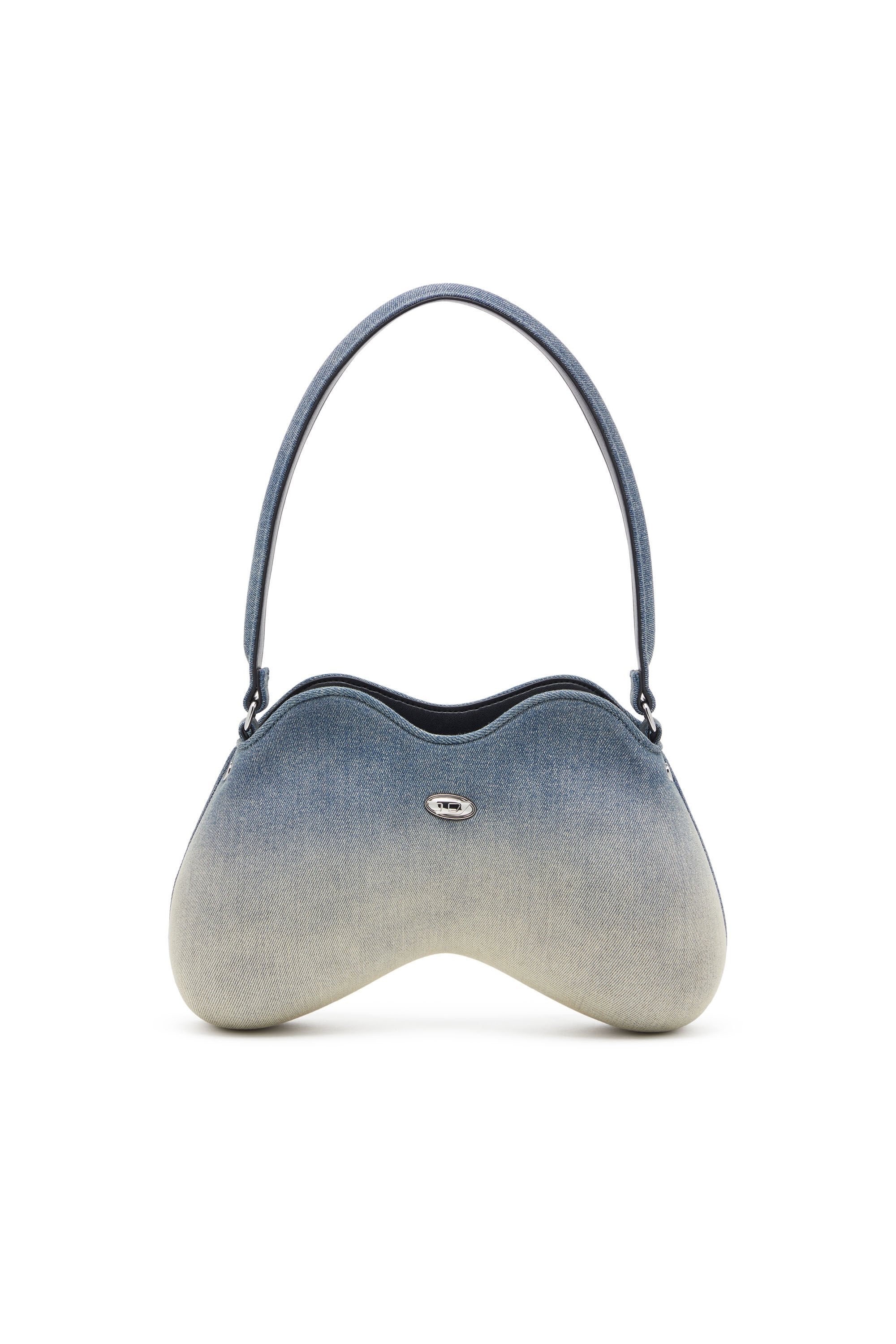 Women's Double-D-Shoulder bag in solarised denim Blue