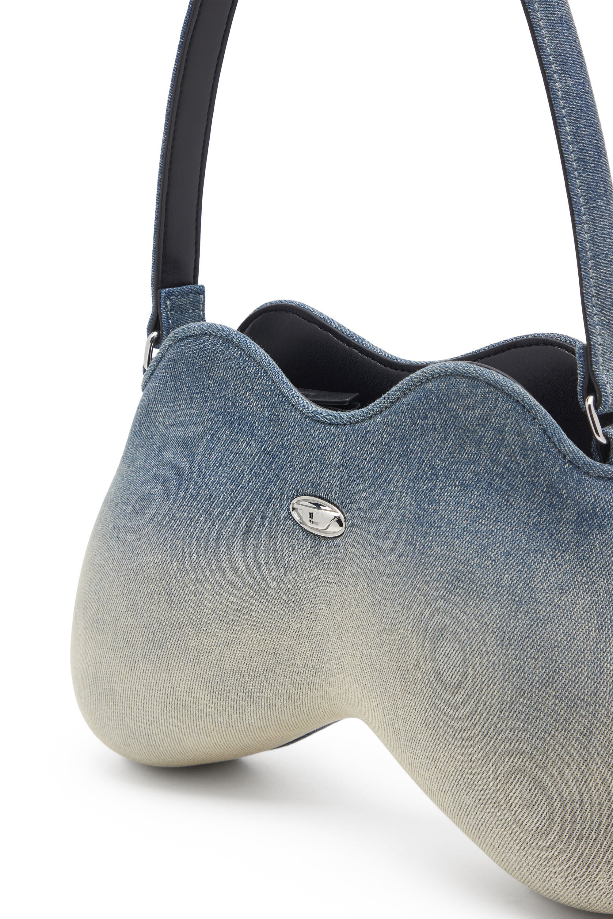 Women's Double-D-Shoulder bag in solarised denim Blue
