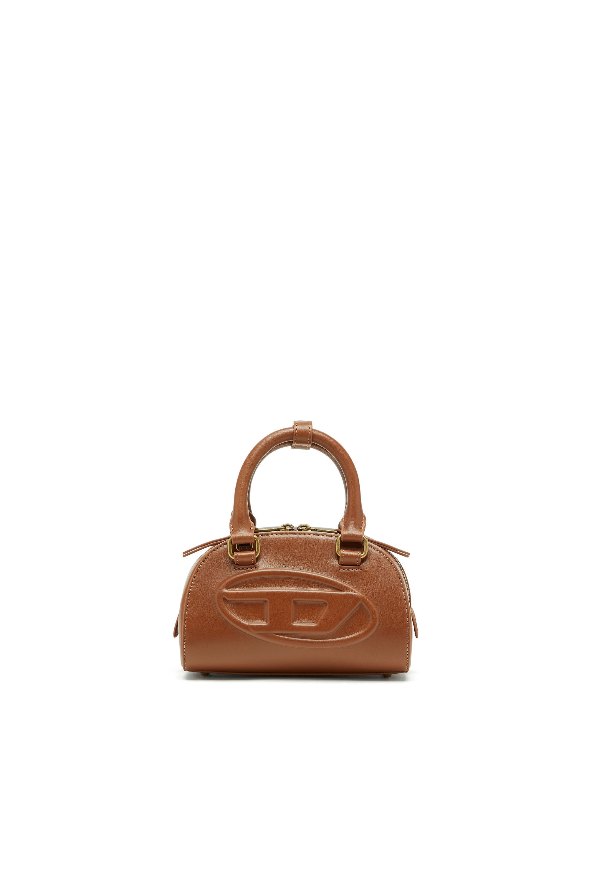 Women's 1DR Dome-Mini bowling bag in pull-up leather Brown
