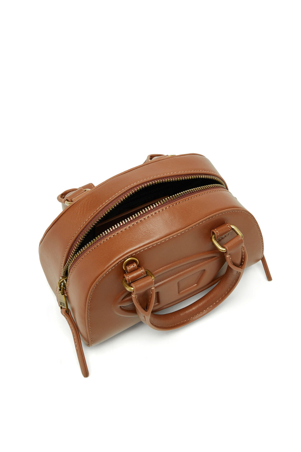 Women's 1DR Dome-Mini bowling bag in pull-up leather Brown