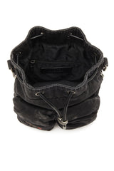 Women's Multi-Pkts-Multipocket bucket bag in washed denim Black