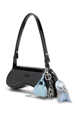 Women's Dolphin bag charm with fluffy tail Blue