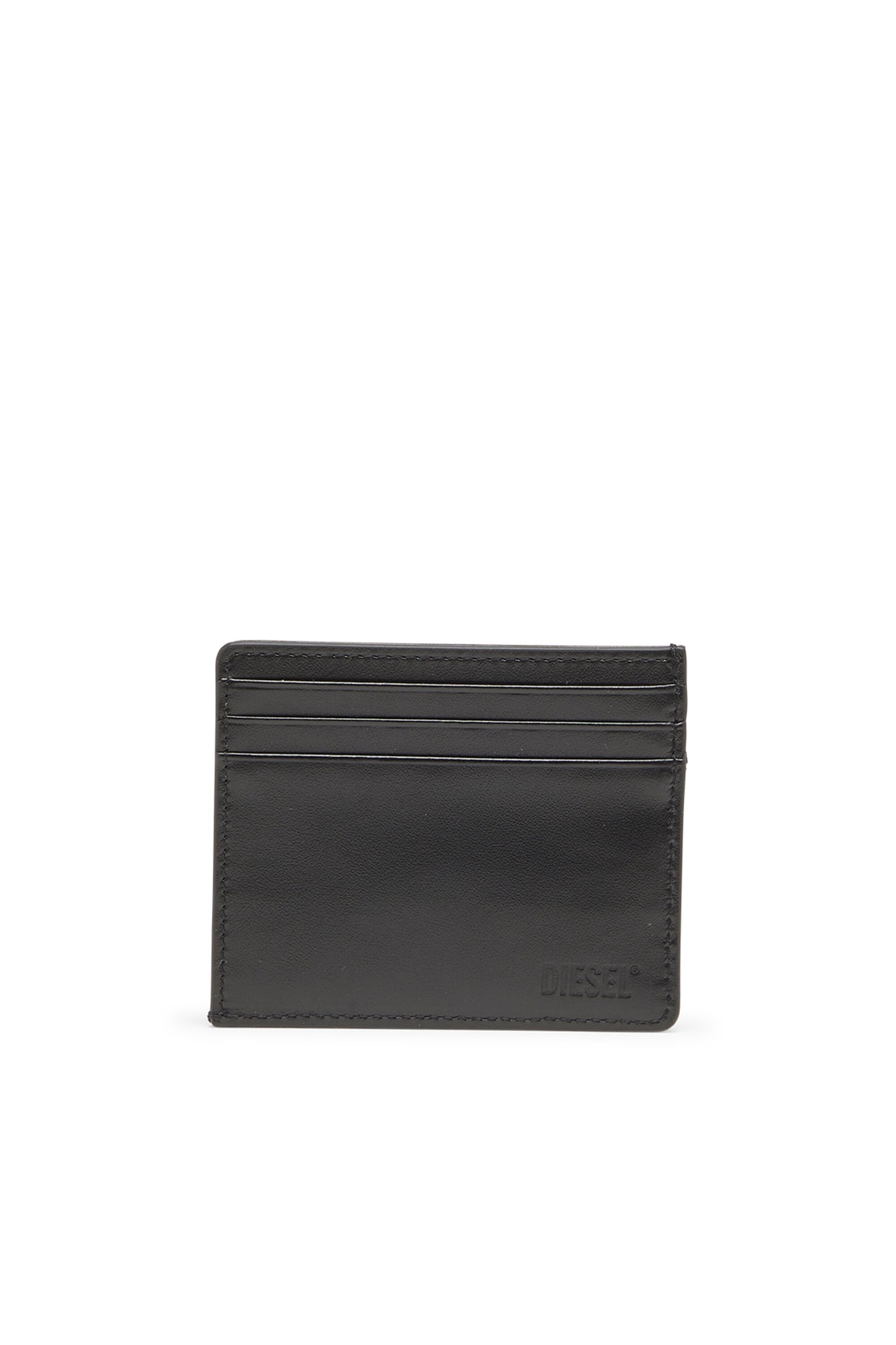 Women's Card holder in washed cotton and leather Grey