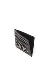 Women's Card holder in washed cotton and leather Grey