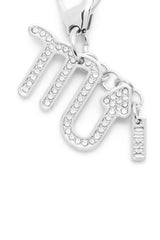 Women's Metal Scorpio charm with rhinestones Silver