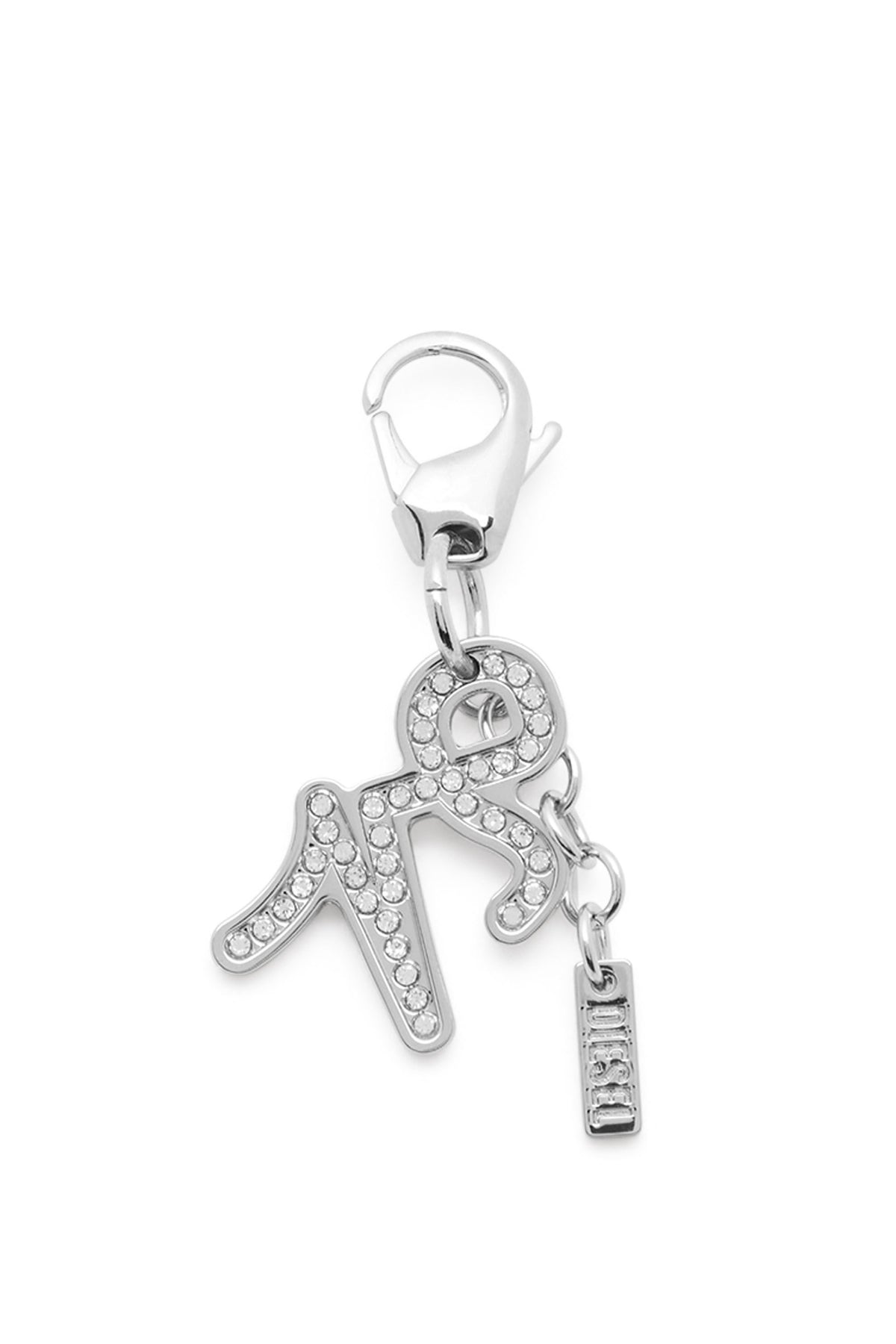 Women's Metal Capricorn charm with rhinestones Silver