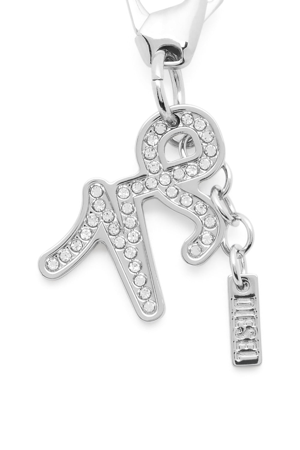Women's Metal Capricorn charm with rhinestones Silver