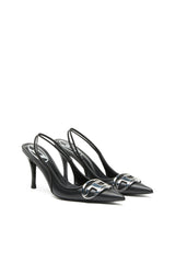 D logo D-VENUS SB Woman: Slingback pumps in nappa leather