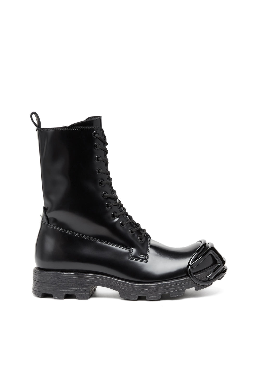 Men's D-Hammer-Leather boots with oval D toe guard Black