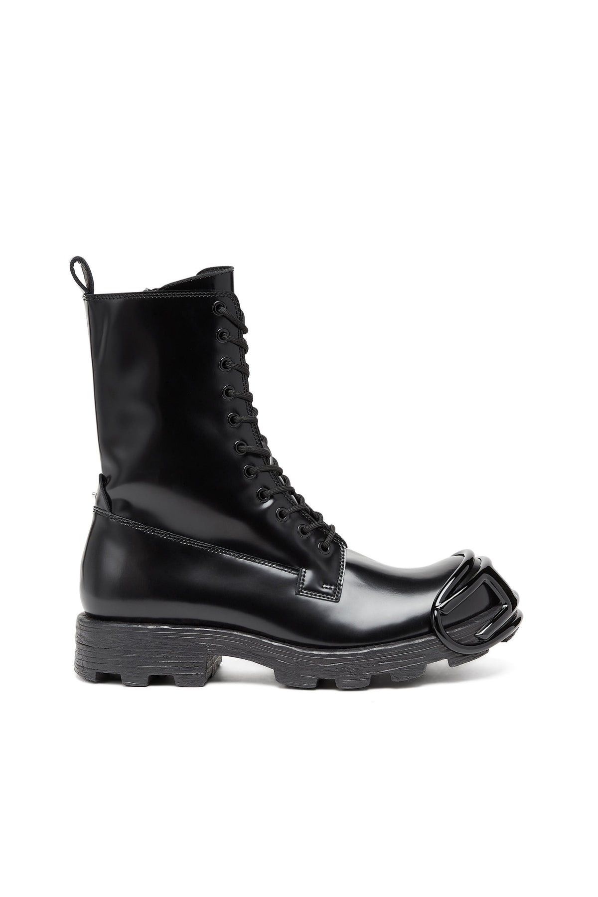 Men's D-Hammer-Leather boots with oval D toe guard Black