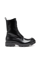 Men's D-Hammer-Leather boots with oval D toe guard Black