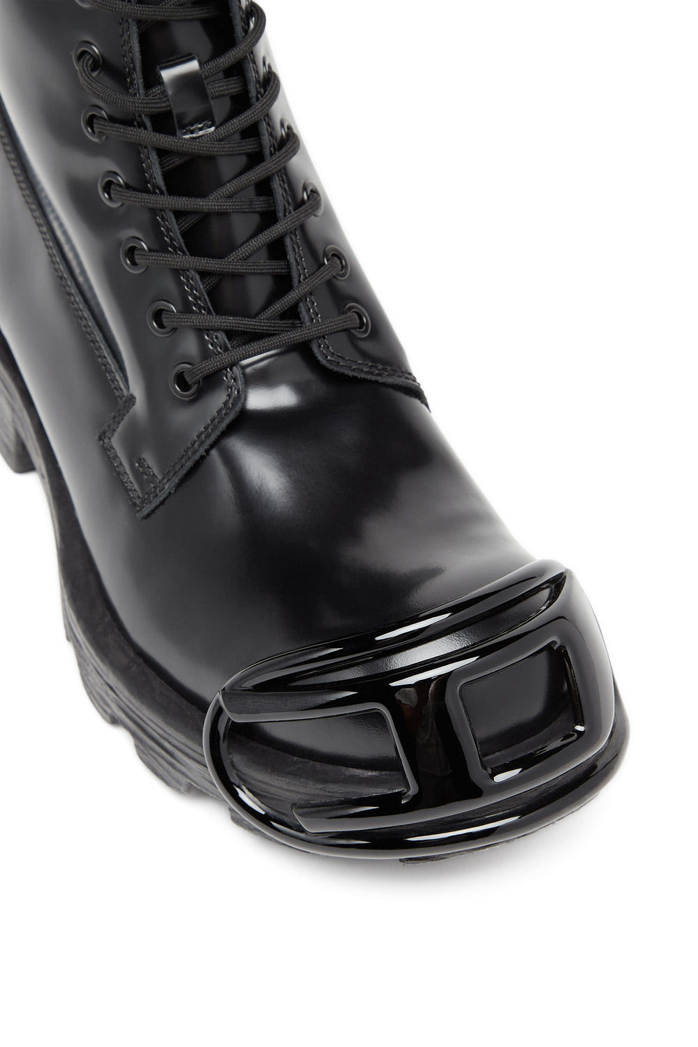 Men's D-Hammer-Leather boots with oval D toe guard Black