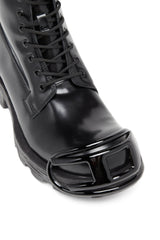 Men's D-Hammer-Leather boots with oval D toe guard Black