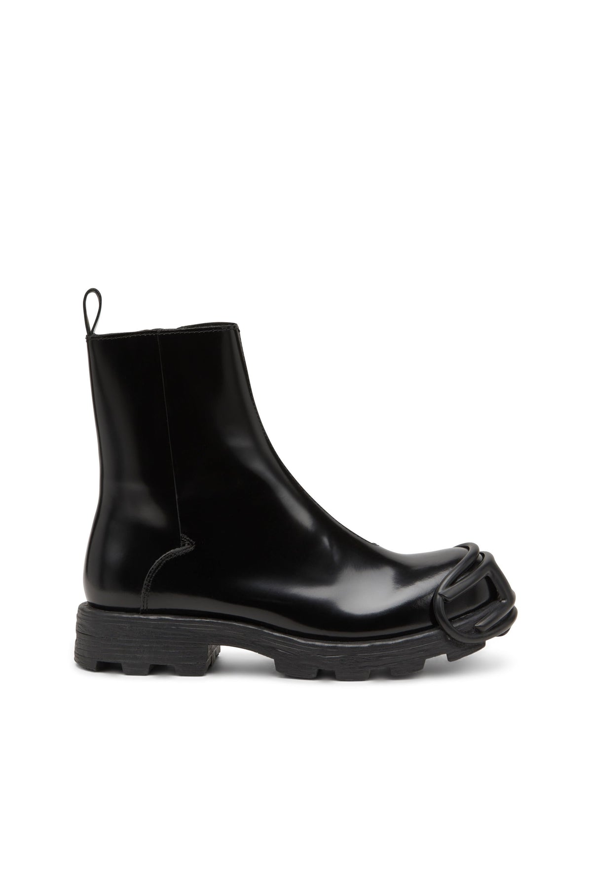 Men's D-Hammer-Leather Chelsea boots with Oval D toe caps Black