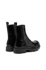 Men's D-Hammer-Leather Chelsea boots with Oval D toe caps Black