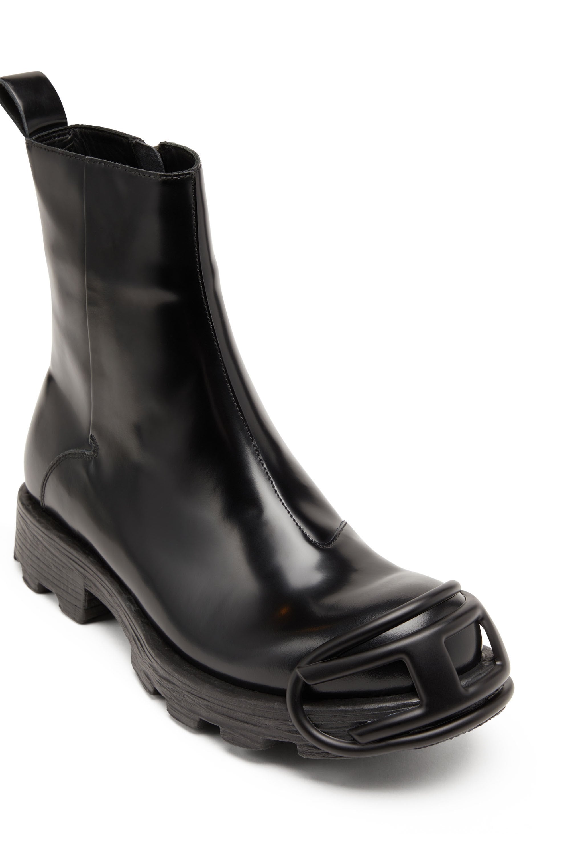 Men's D-Hammer-Leather Chelsea boots with Oval D toe caps Black