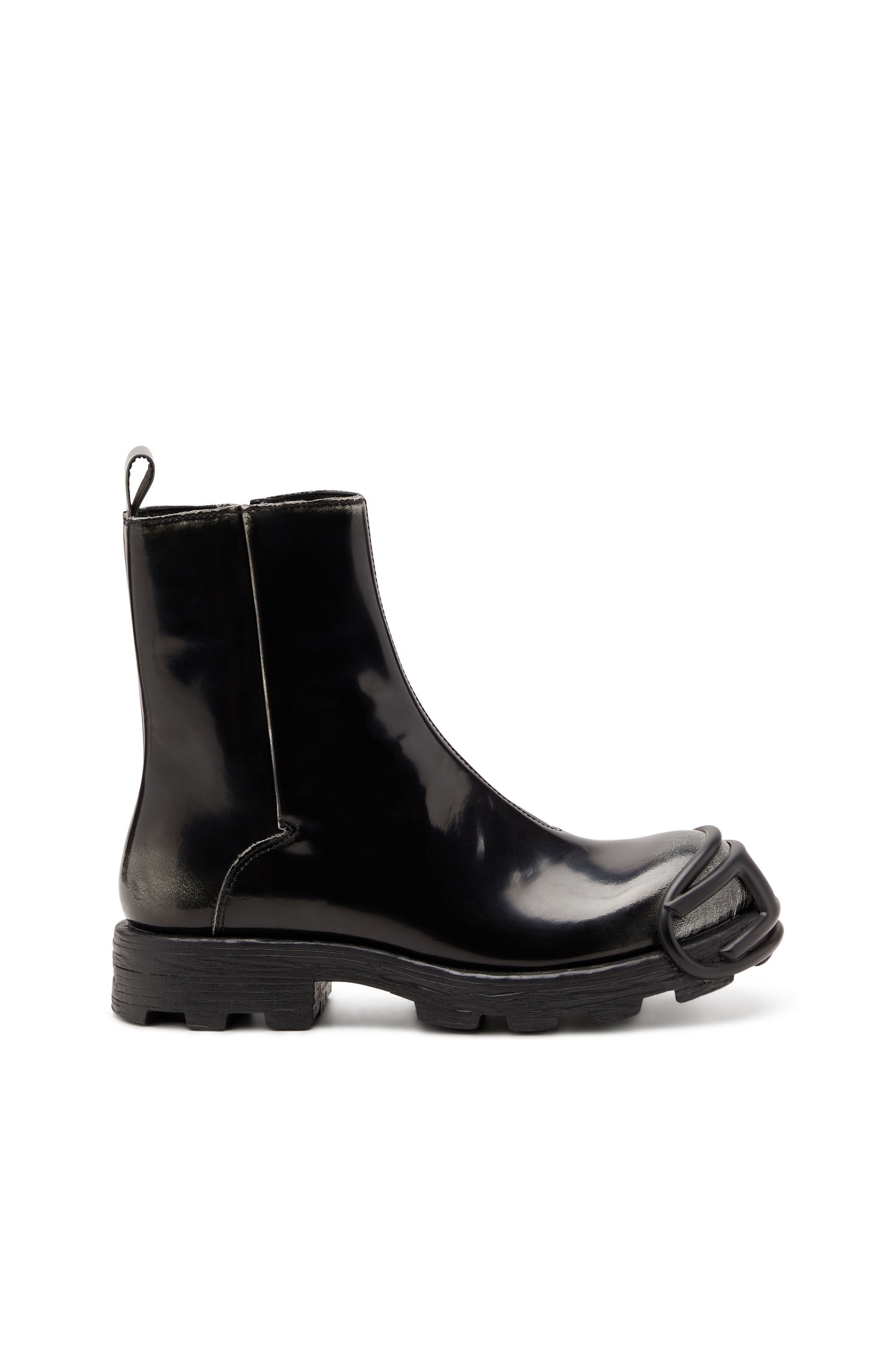 Men's D-Hammer - Leather boots with zipper Black