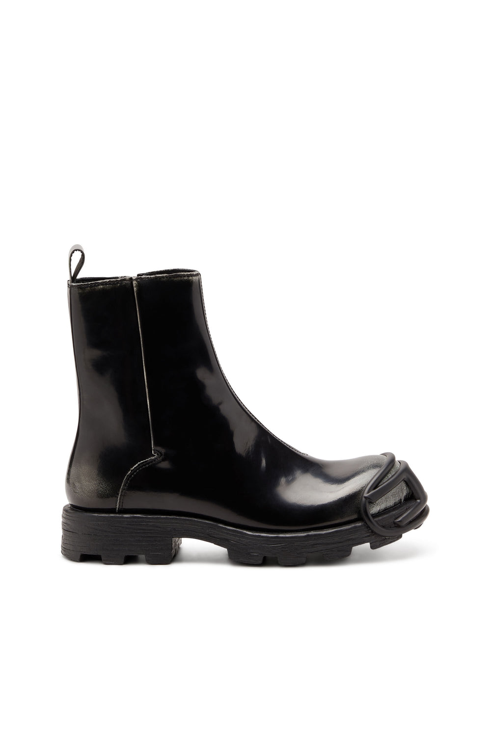 Men's D-Hammer - Leather boots with zipper Black