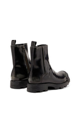 Men's D-Hammer - Leather boots with zipper Black