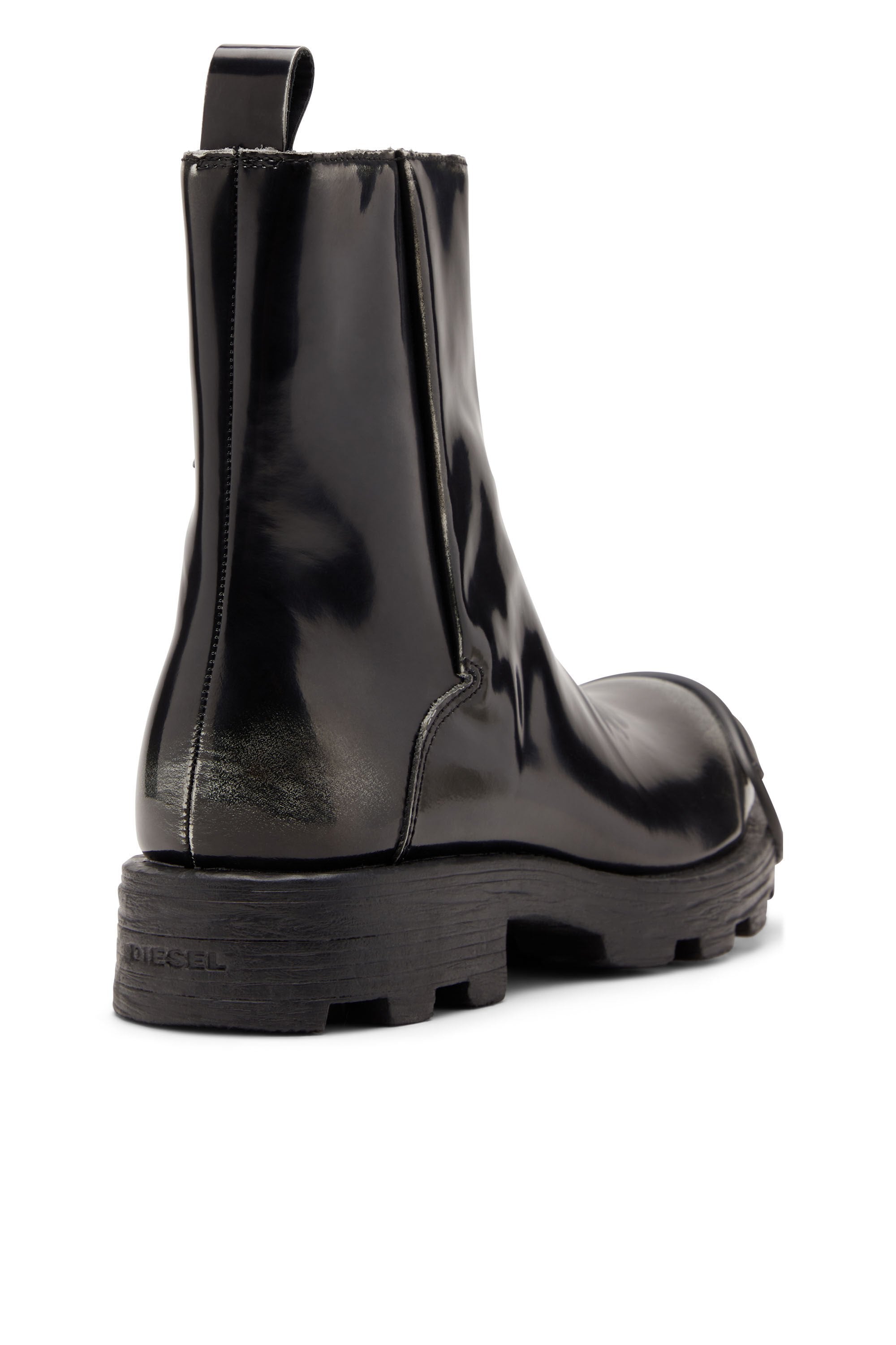 Men's D-Hammer - Leather boots with zipper Black