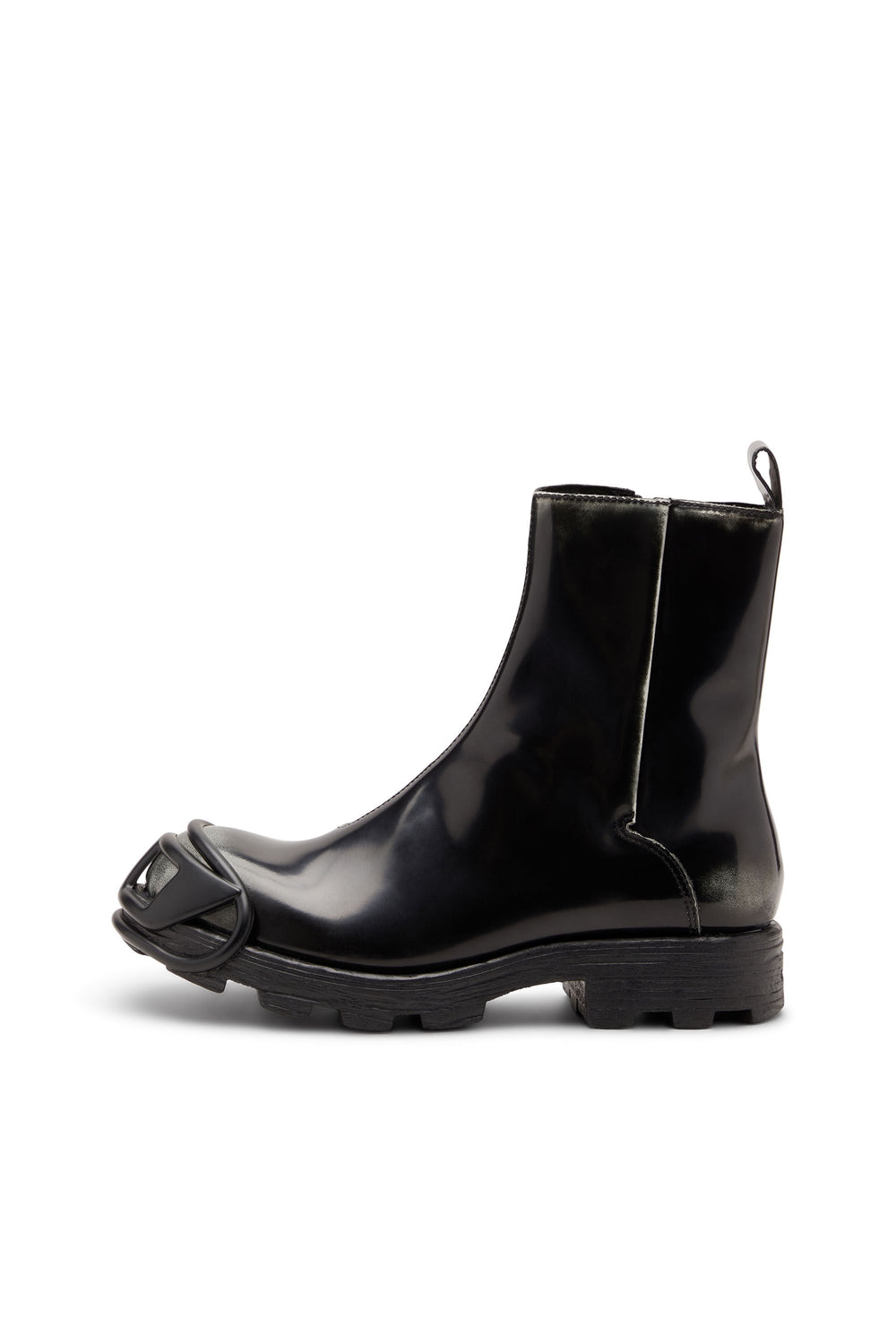 Men's D-Hammer - Leather boots with zipper Black