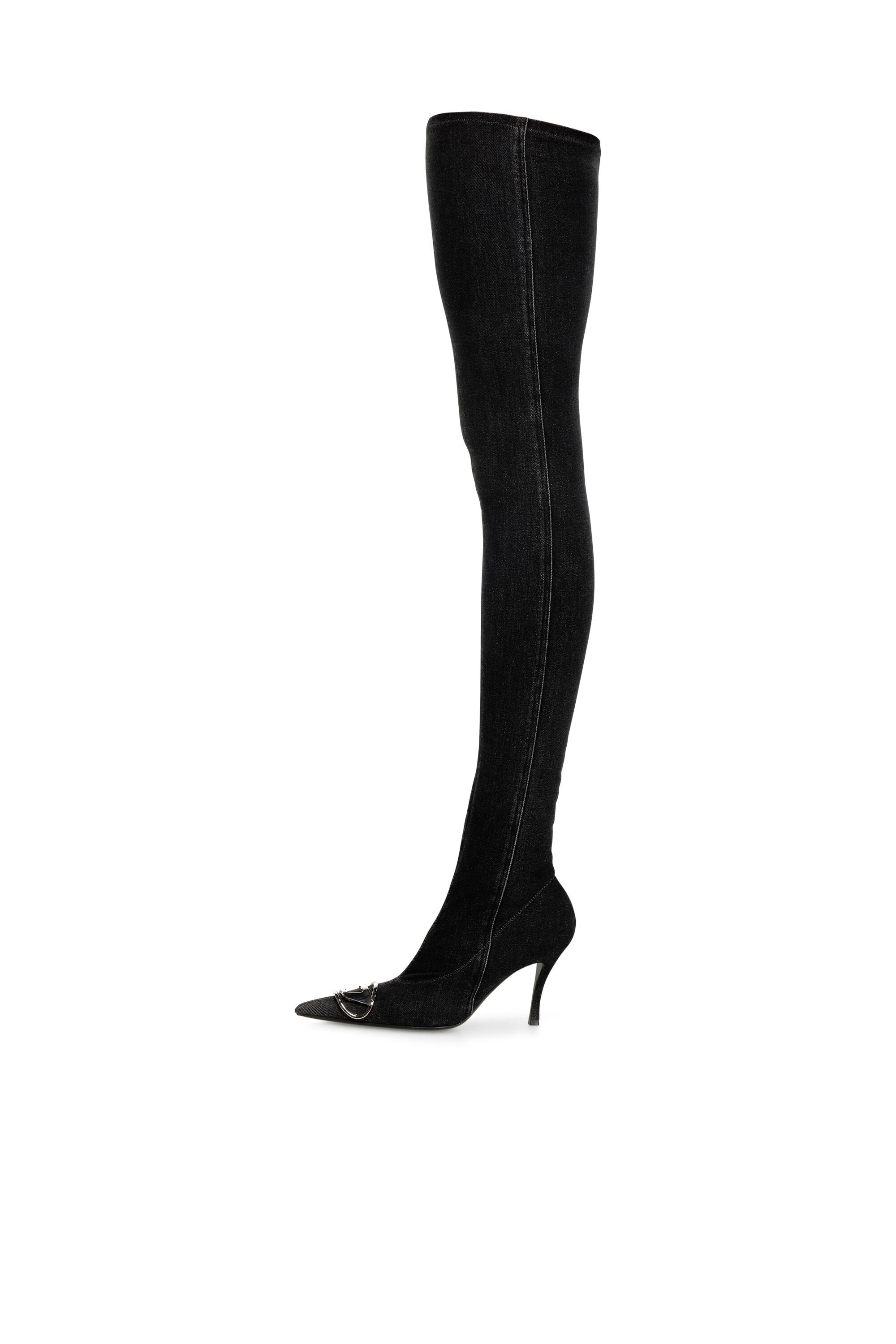 Women's D-Venus-Over the knee boot Black