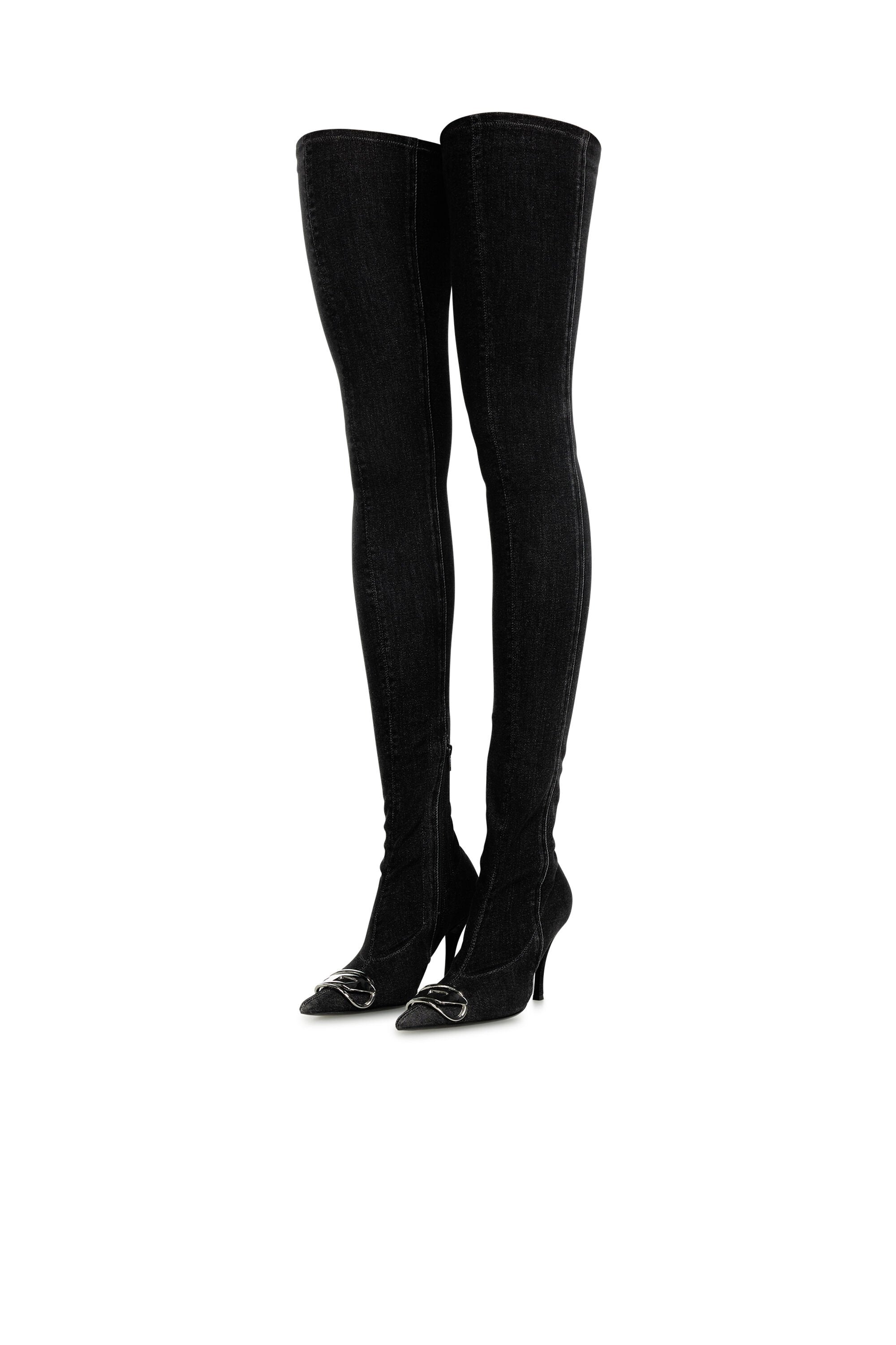Women's D-Venus-Over the knee boot Black