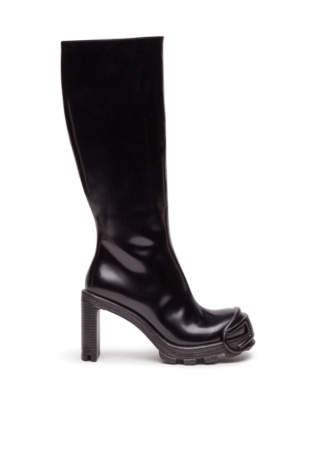 Women's D-Hammer-High-heel boots in brushed leather Black