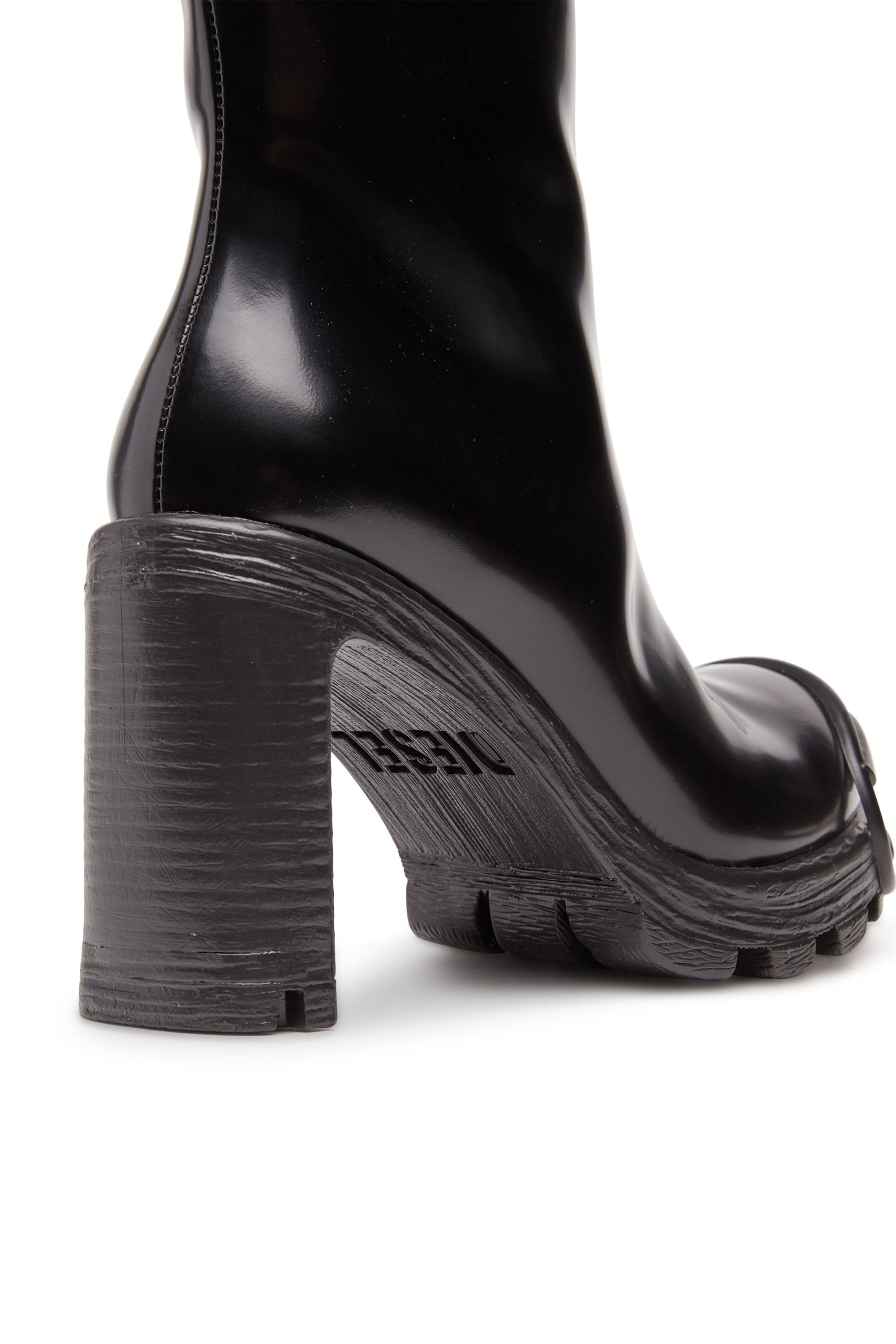 Women's D-Hammer-High-heel boots in brushed leather Black