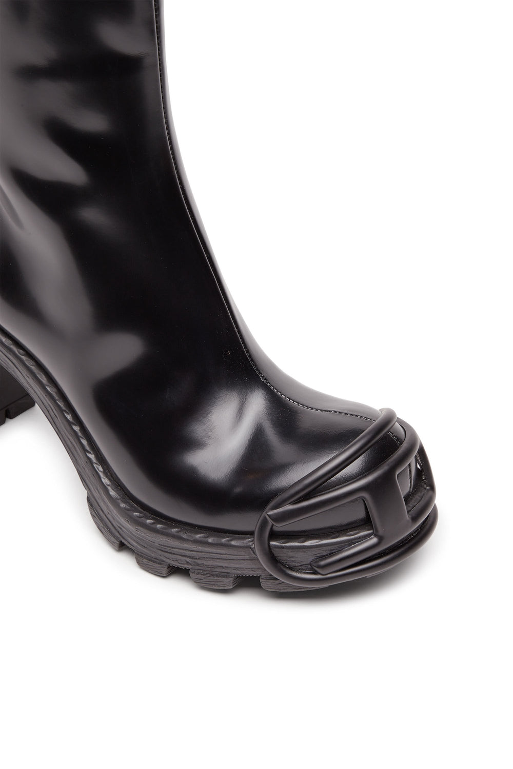 Women's D-Hammer-High-heel boots in brushed leather Black