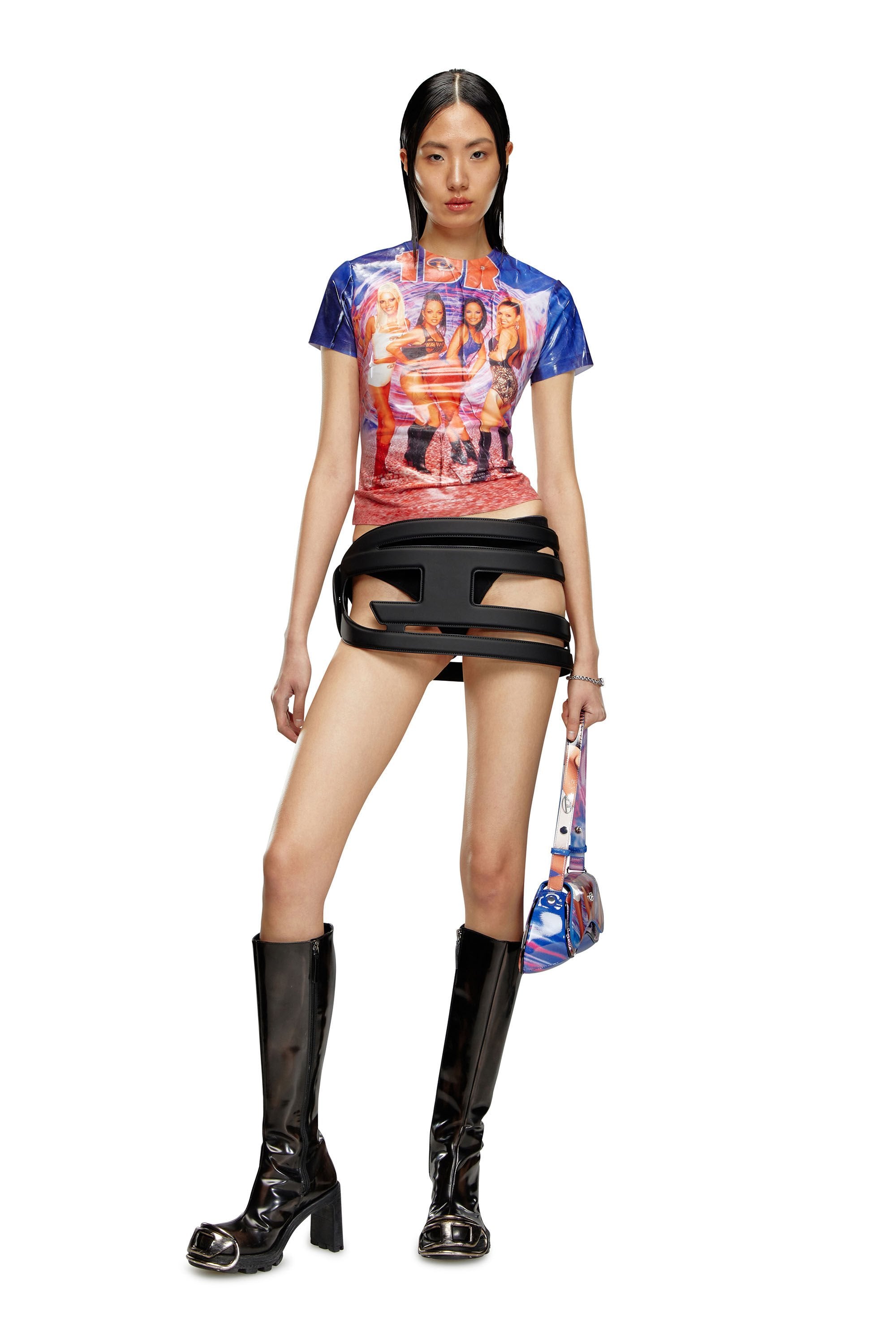 Women's D-Hammer-High-heel boots in brushed leather Black