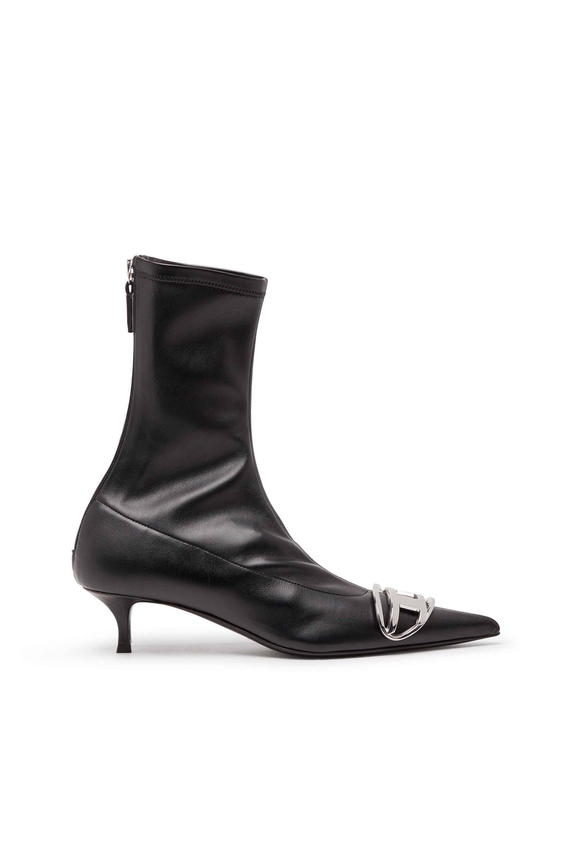 Women's D-Venus-Sock boot with Oval D plaque Black